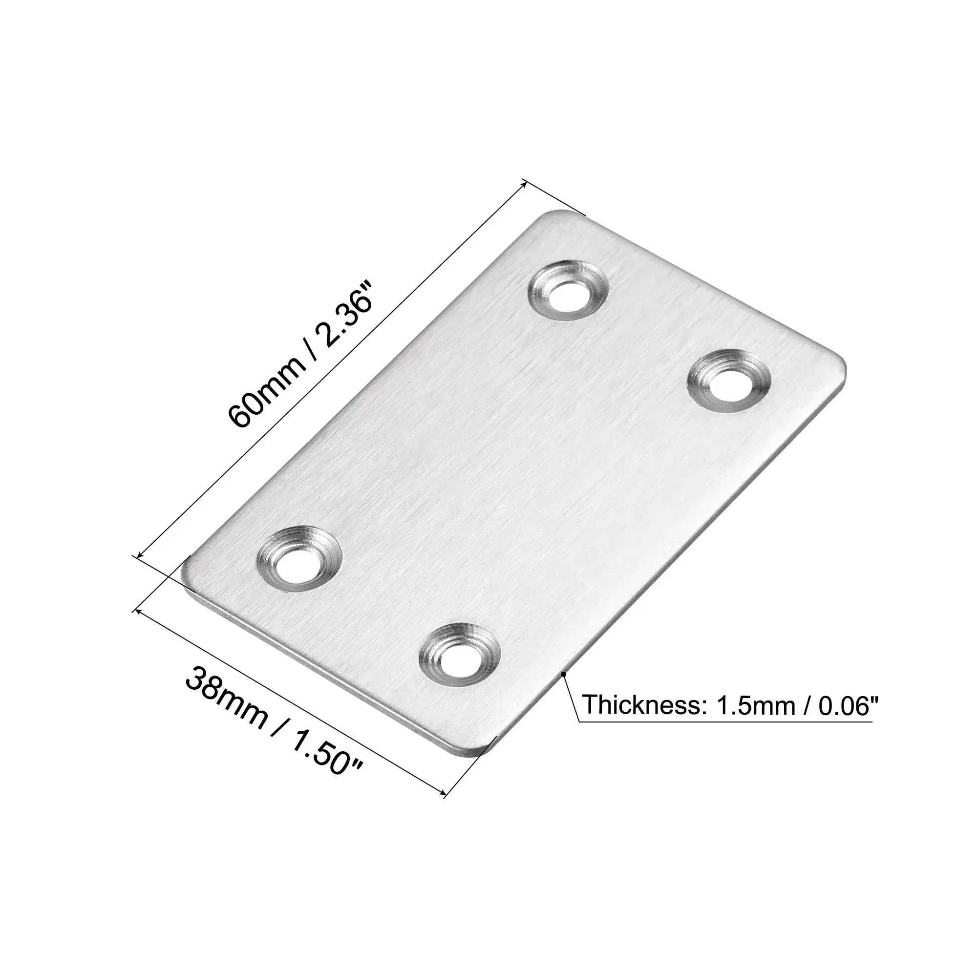 10Pcs Stainless Steel Angle Code Fixing Bracket Iron Plate for Furniture Quick Links image 3