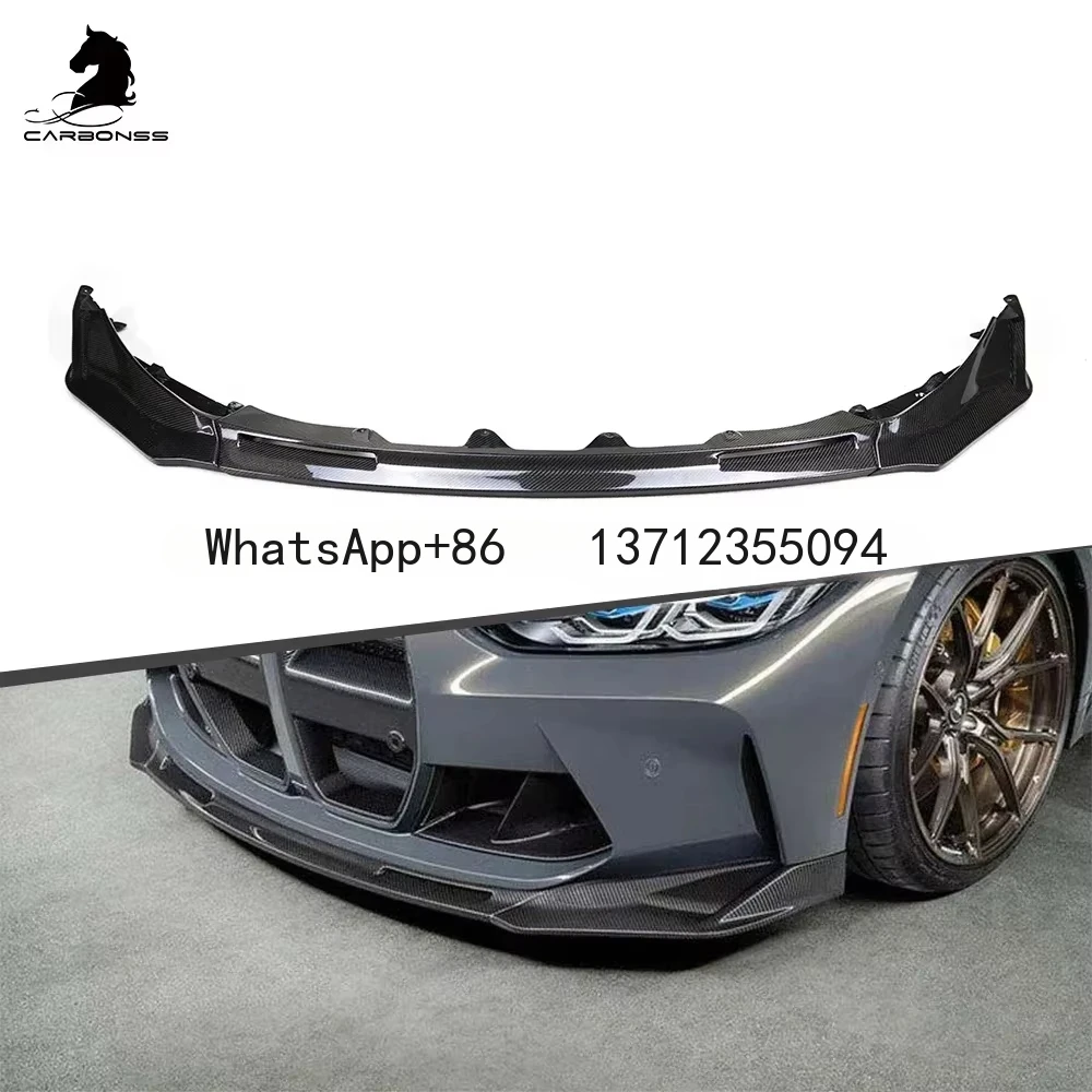 Carbon Fiber Body Kit V Type Front Buer Lip For BMW M3 M4 G80 G82