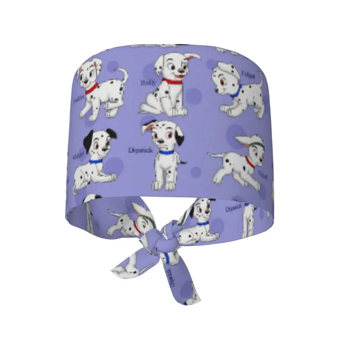 Scrub Caps 101 Dalmatians Nurse Hat For Women and Men Tie Back Working Cap Soft Comfy Design Medical Hat