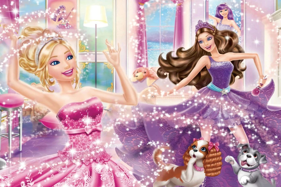 Disney Princess Barbie Poster Photography Background Backdrop Children Birthday Party Decor Photo Studio Wallpaper Banner Custom