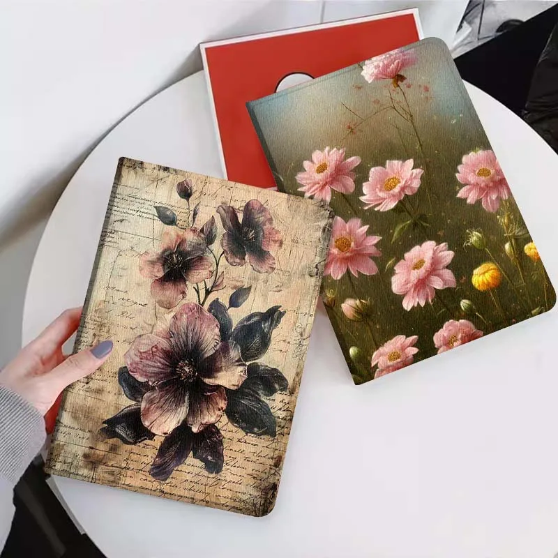 

Art Retro Popular Flower Gift For Xiaomi Mi Pad Mini 4 5 6 7 SE Pro Plus Redmi Pad 2 SE 2025 8.8 11 Foldable Tablet Case