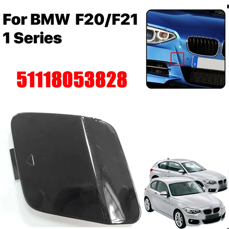 1Pc For BMW F20 F21 M Car Sport Front Bumper Tow Hook Cover Cap Black 51118053828 Eye Hook Cap Cover Trim Auto Parts