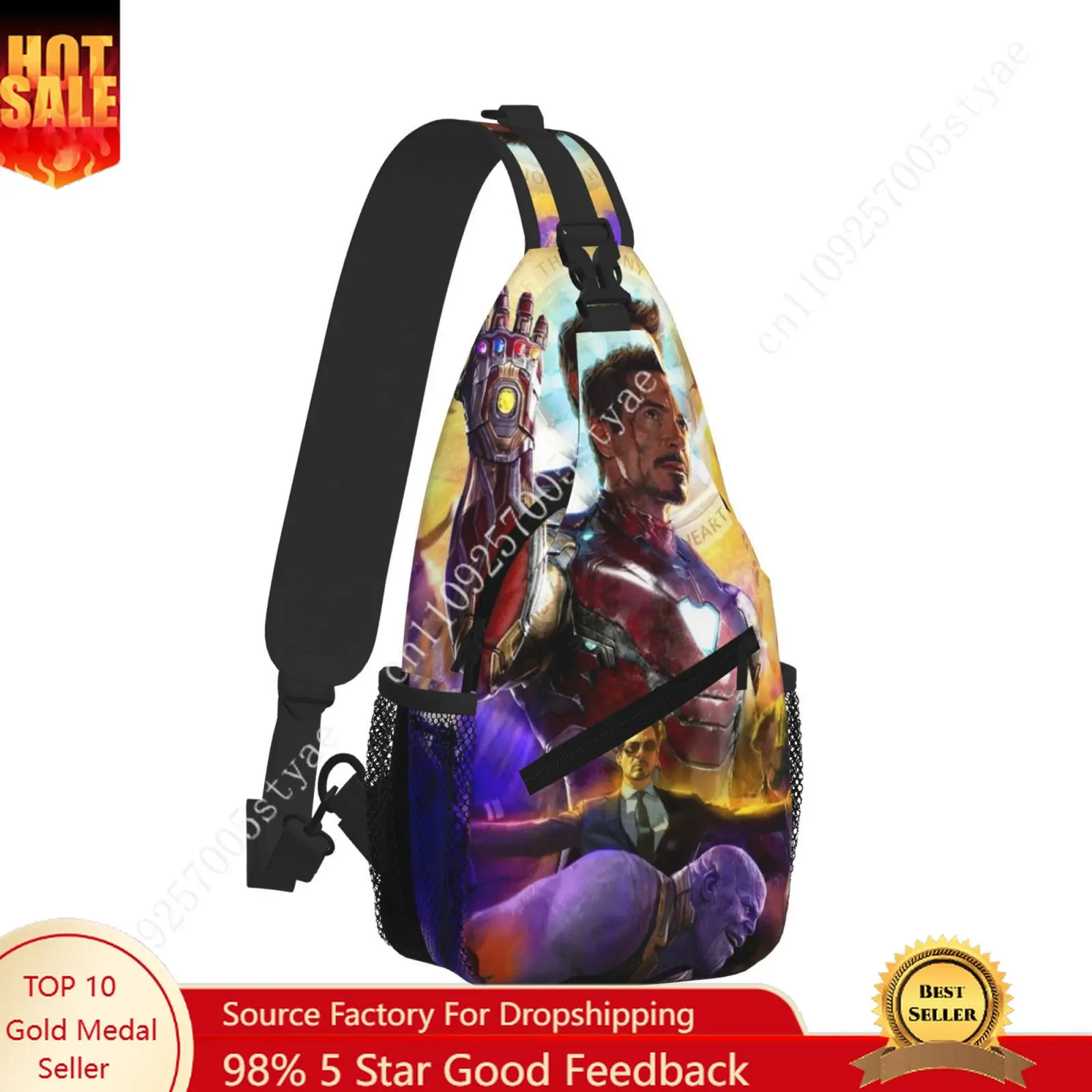 

Marvel Avengers Endgame Sling Bag Chest Crossbody Shoulder Sling Backpack Outdoor Hiking Daypacks Men Women Bags