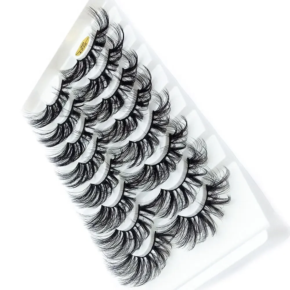 Handgemachte Augen-Make-up-Tools, lange natürliche Wispies, flauschig, volles Volumen, dicke 25-mm-Wimpern, falsche Wimpern, 4D-Nerz-Wimpernverlängerung