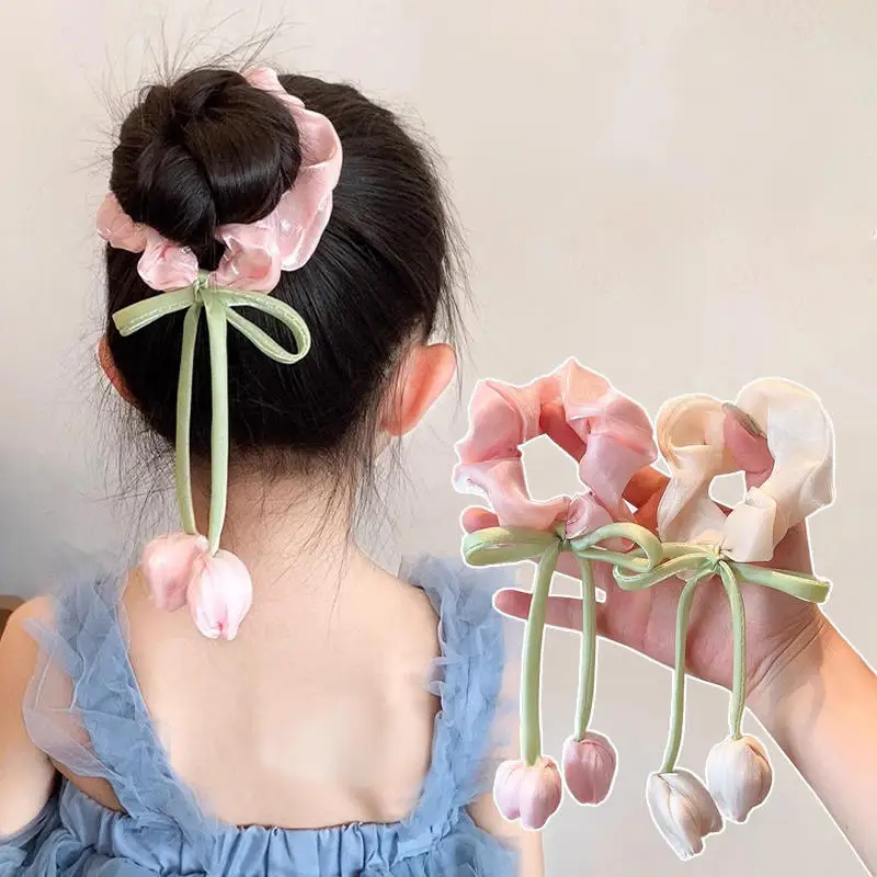 

Women Girls Cute Hair Bands Hair Lolita Sweet Girls Ponytail Holder NEW Lace Edge Mesh /Bows Ribbons Hair Tulip Headband