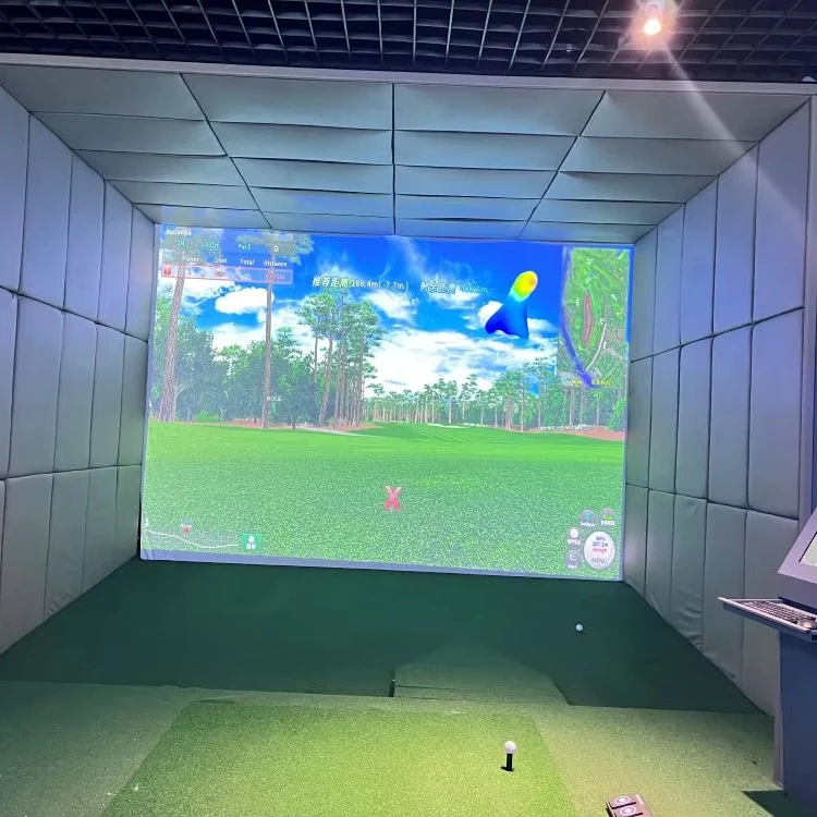 Simulateur de golf en salle, système de simulateur de golf VR, machine de jeu de réalité virtuelle, golf et simulateur en vente