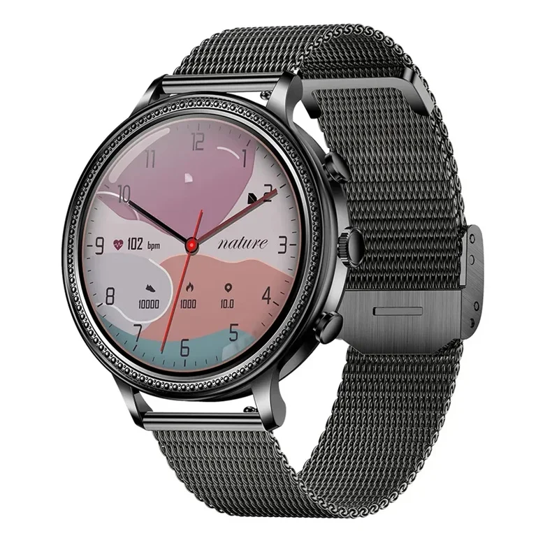 

Gaines Women Smart Watch V60 Luxury Fashion Wristwatch 1.39inch Bluetooth Calling Music Heart Rate Sports Fitness Tracker Smartw