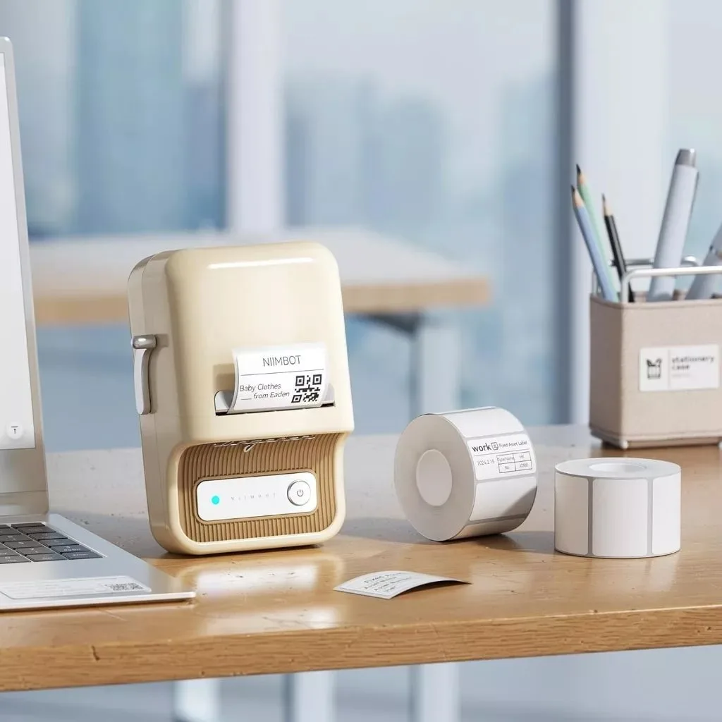 ل NIIMBOT B21/B3S/B1 ورق طباعة الملصقات البيضاء ورق الملصقات الحرارية علامة الملابس سعر السلع الغذاء (50*30 - 220 قطعة أبيض) #3