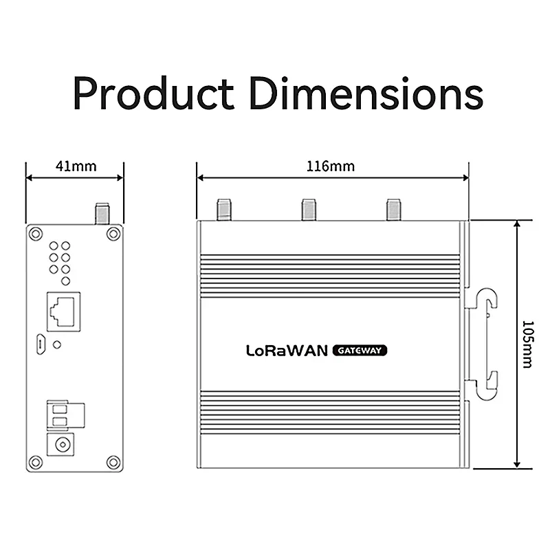 868MHz SX1302 LoRa Gateway High Speed 8 Channel 27dBm 3KM Half-duplex LoRaWAN Standard Protocol Gateway E890-868LG12