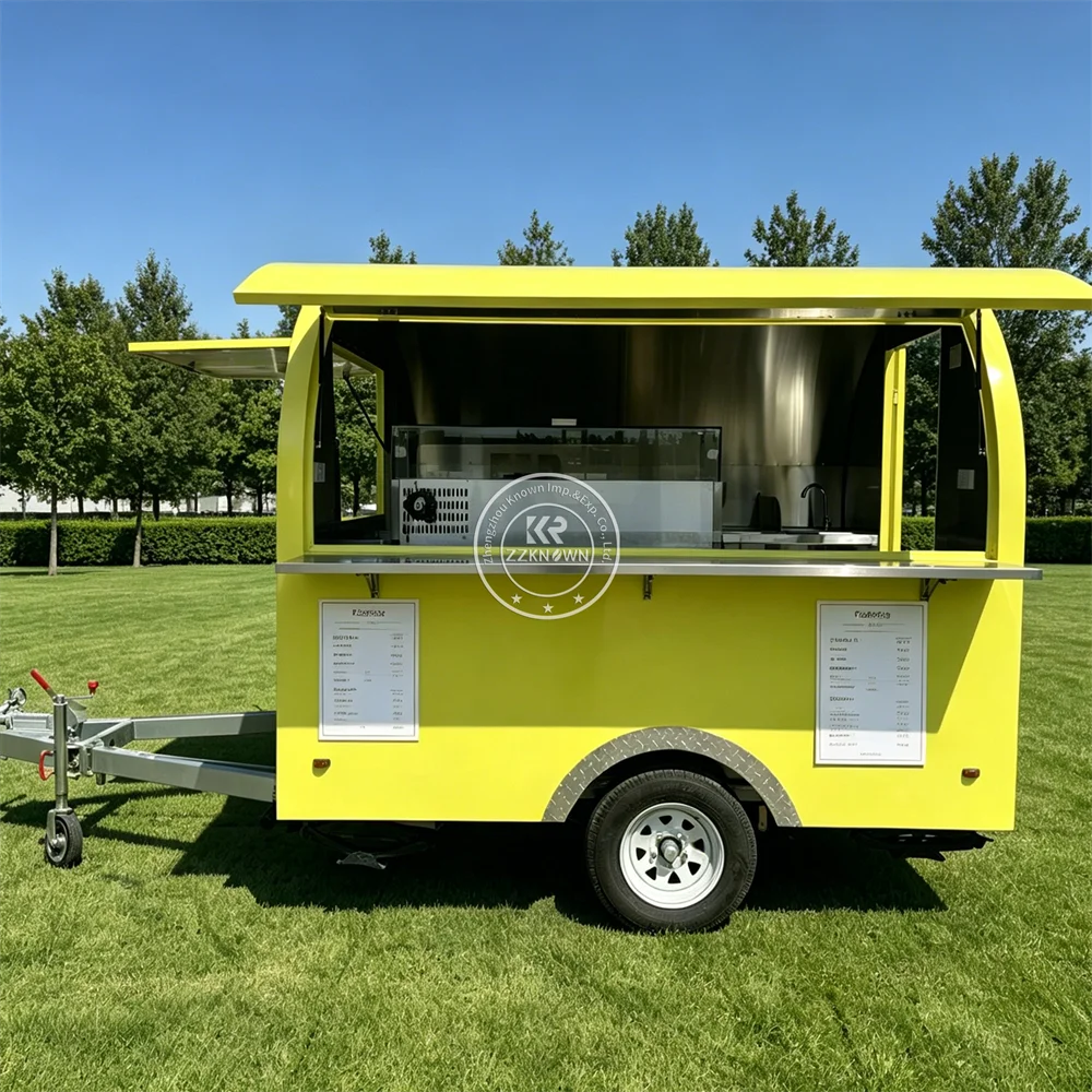 

Concession Trailer Mobile Food Truck Fully Equipped Custom Catering Trailer Mobile Kitchen Truck Hot Dog Food Cart