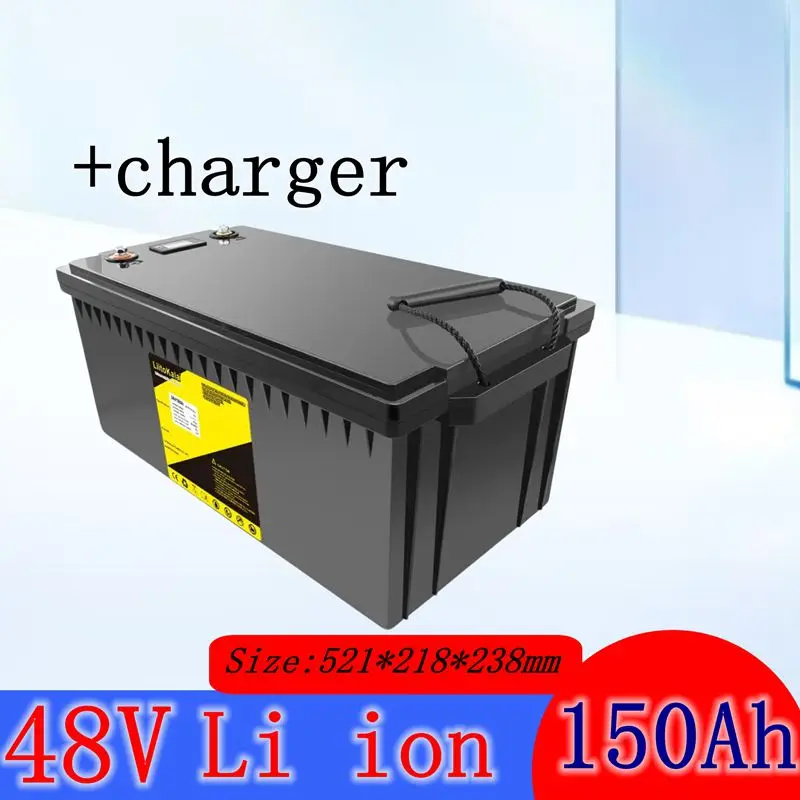 48V 150AH Li-ion Lithium Replace Power Battery 48V 100Ah 5kWh 7kWh for Golf Cart Backup RV EV Inverter Solar System +1 Charger