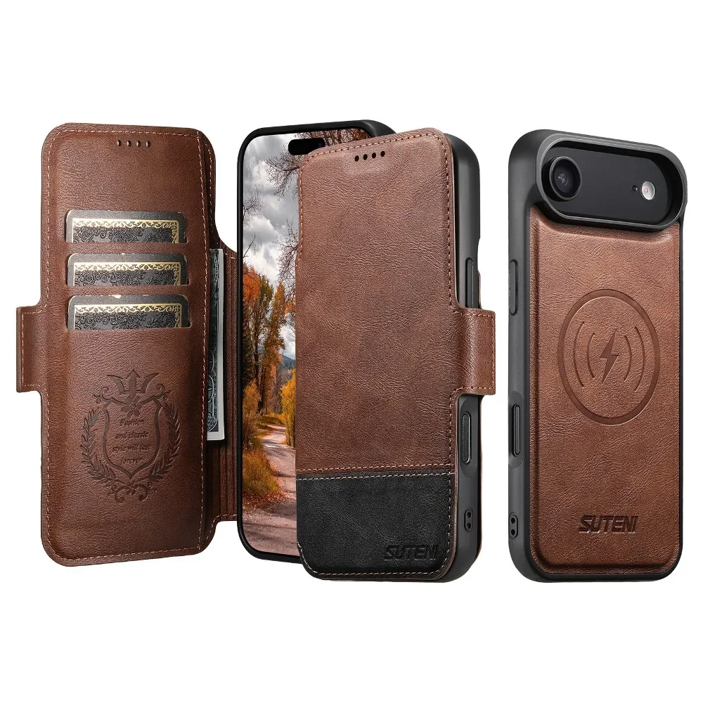 

Magnetic Flip Phone Cover with Wallet Card Slots for Samsung Galaxy S22 S23 S24 S25 Ultra with Detachable Case Wireless Charging