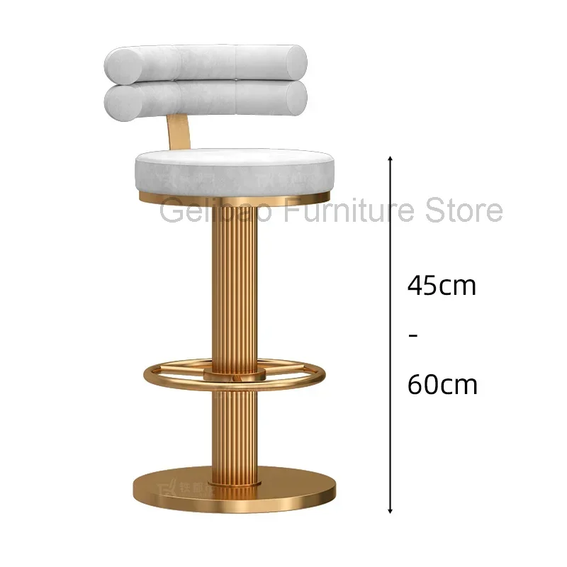 Luxury Adjustable Barstools Counter Kitchen Minimalist Designer Salon High Dining Chairs Reception Desks Modern Furniture