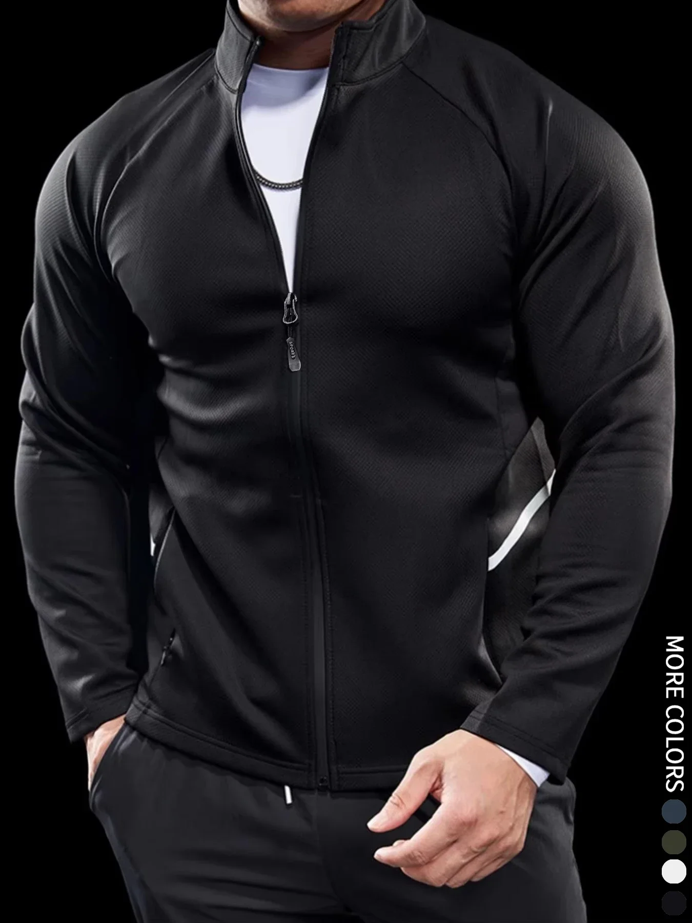 

Men's Jackets, Training Wear Jackets, Muscle Curves, Fitness Casual, Lightweight, Slim, Quick Dry, Running, Boyfriend's Gift