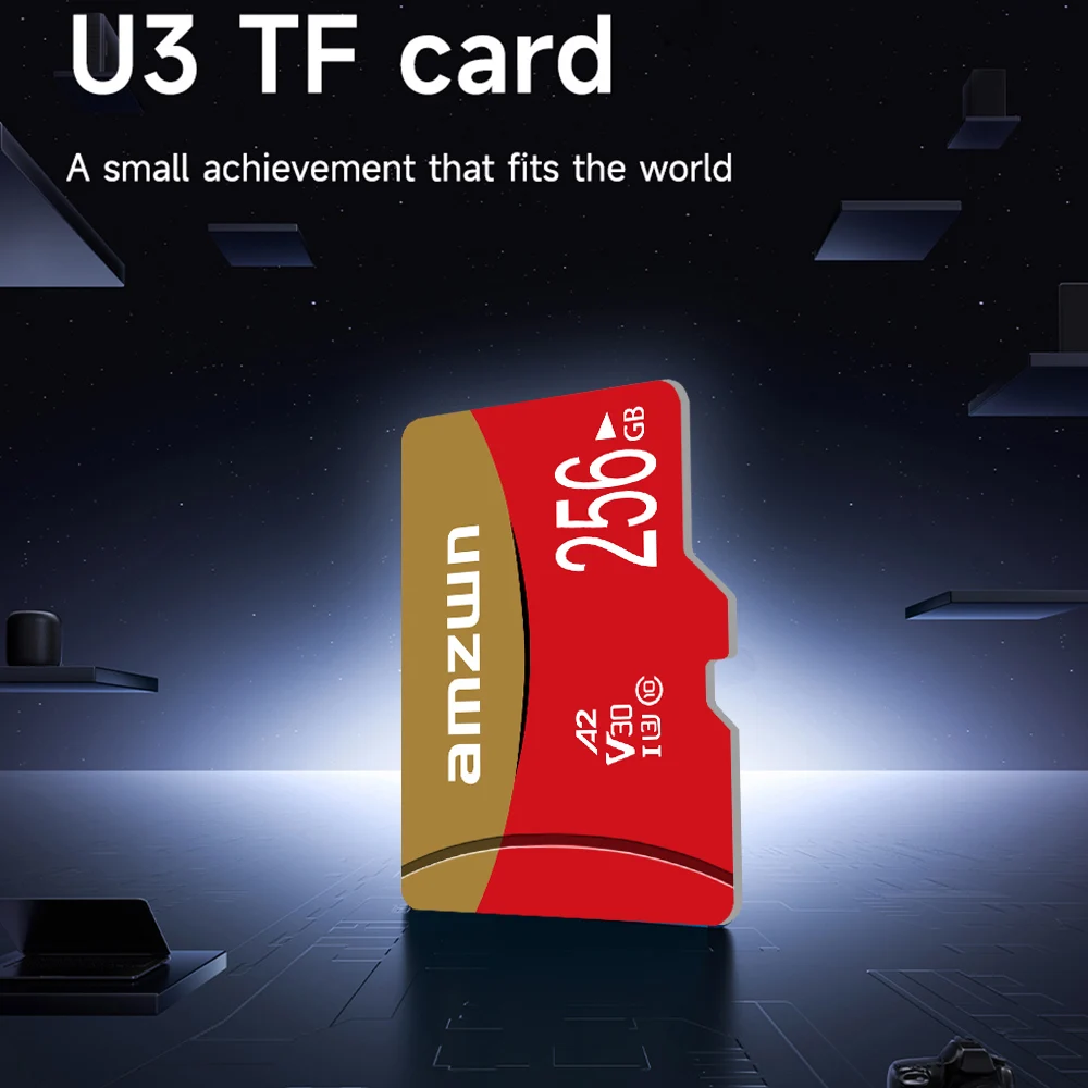 بطاقة ذاكرة AMZWN Micro TF/SD فئة 10 سعة صغيرة سعة 32 جيجابايت 64 جيجابايت 128 جيجابايت 256 جيجابايت مناسبة للكاميرات والهواتف المحمولة