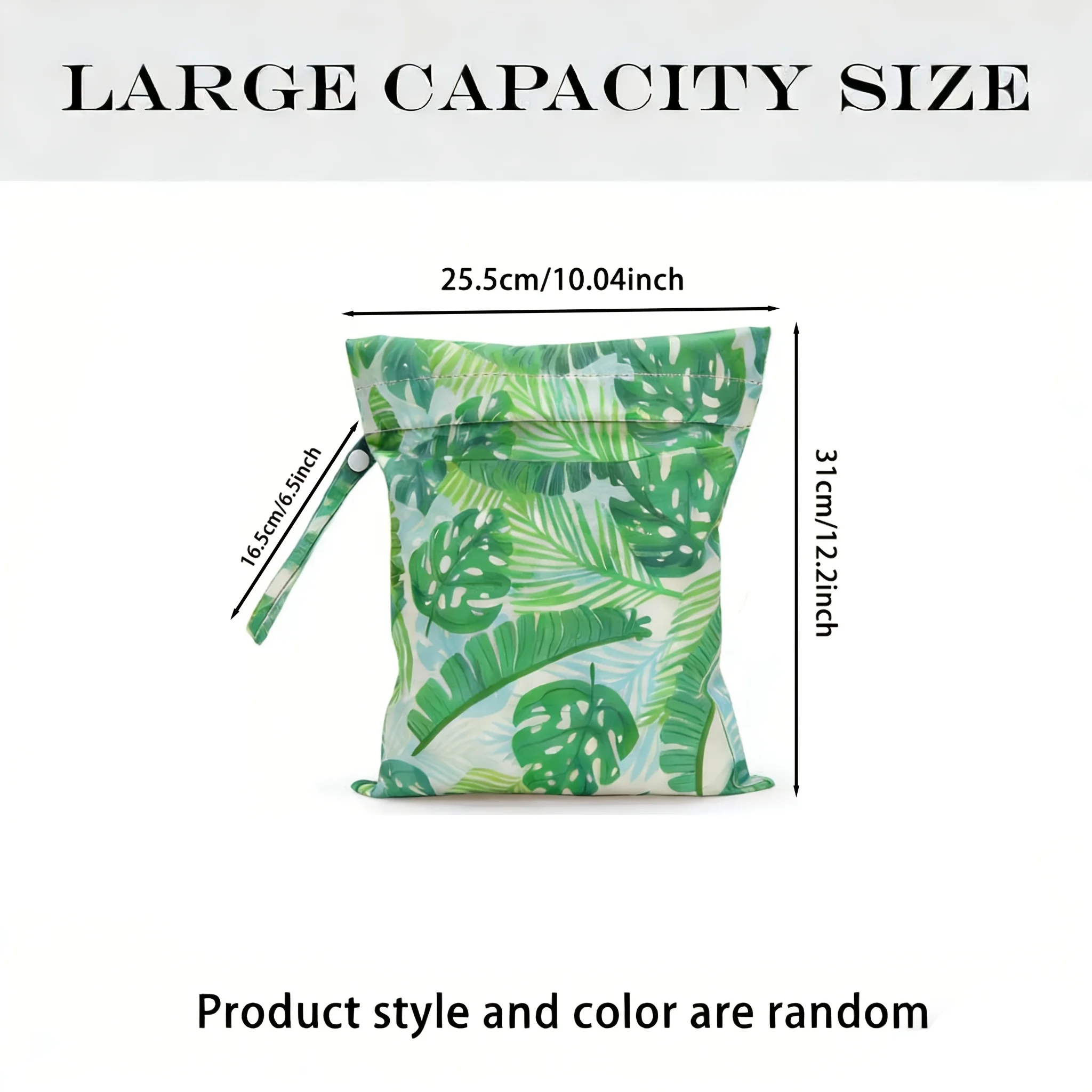 Waterproof Dry Wet Separation Bag Fashion Beach Zipper Bag for Travel Swim Pool Yoga Sportswear Cosmetics Lingerie Storage