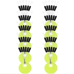 10 Gruppen (60 Stück) 0,4-8,0 #   Angelschnur Stopper Silikon Space Bean Stopper Angeln Float Anti-Strang Angeln Bobber Float