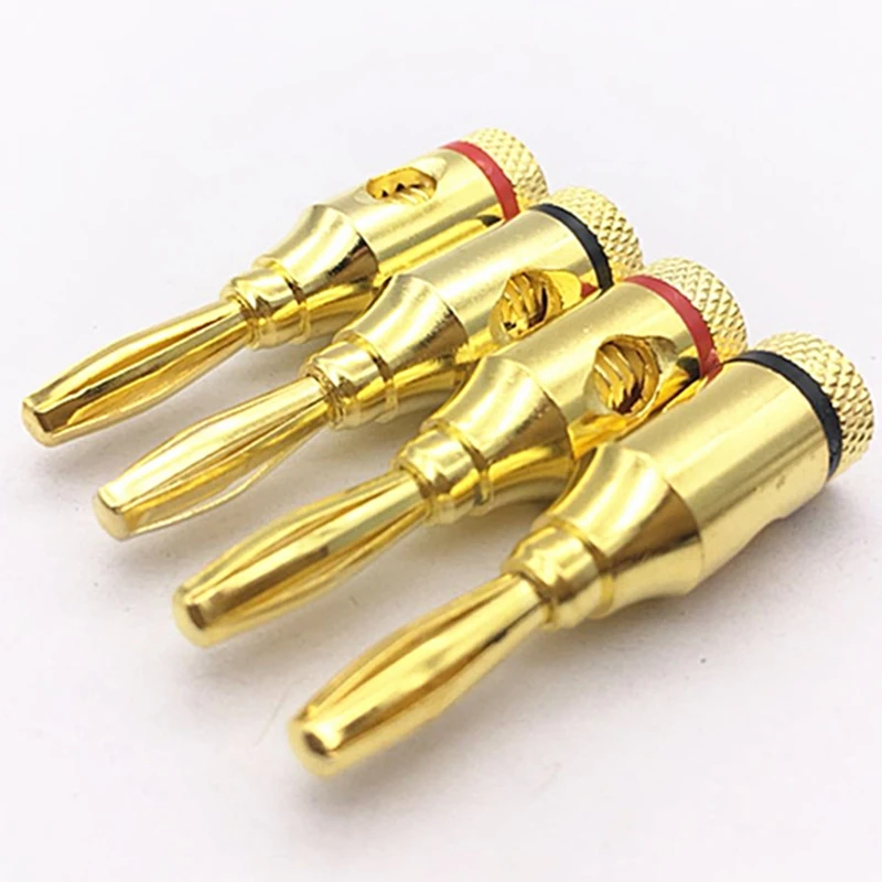 24pcs 4mm Gold-Plated Musical Cable Wire Banana Plug Audio Speaker Connector Musical Speaker Cable Wire Pin Connector-ABFB view 3
