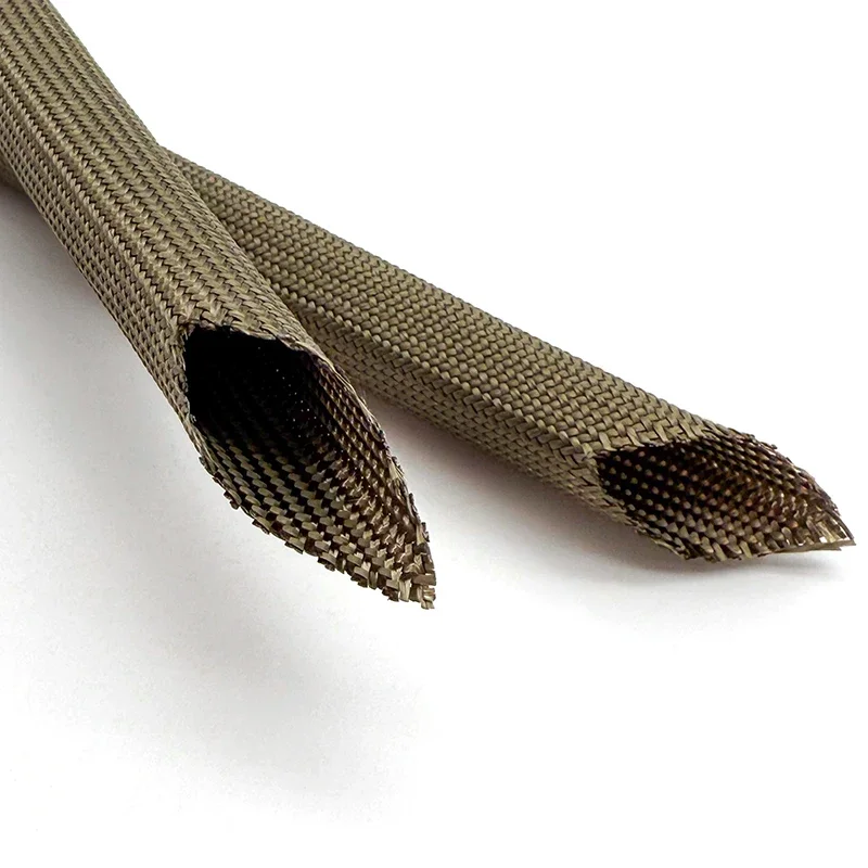 Basalt Fiber Braided Hose ID1-20mm High Temperature Resistant Flame Retardant Cable Protection Tube For Automotive Wire Harness