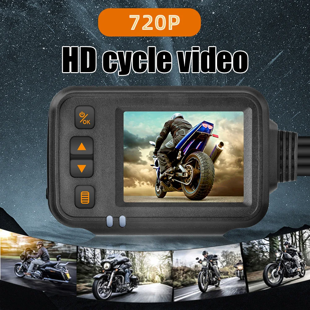 Motorcycle DVR HD 1080P Front Rear View Motorcycle Driving Recorder Parking Monitor Video Recorder Dynamic Induction
