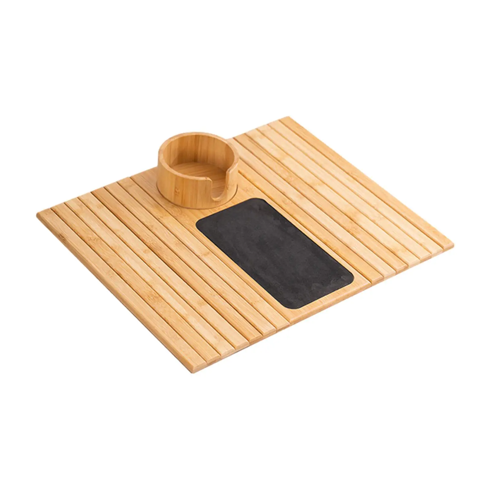 Bamboo Sofa Arm Tray Table Crafts Replacement Anti Slip Design Organizing Bracket Multipurpose Utility Portable for Cups Phone