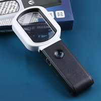 10x 25X Handheld Eye Loupe Magnifier Lens for Coins Stamps Jewelry LED Illuminated Foldable Magnifying Glass with Light