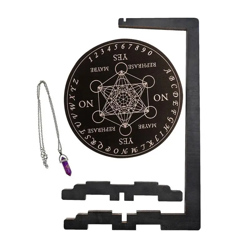 

Pendulum Stand Wooden Pendulum Altar Board Handmade Vertical Stand For Metaphysical Tools Energy Work Spiritual Cleansing Tarot