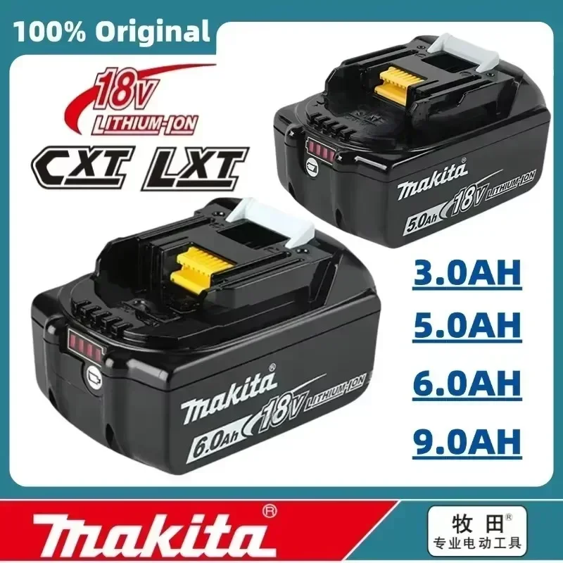 Batería recargable de 18V para Makita, herramientas eléctricas de 6Ah, 18V, makita con reemplazo iones litio LED, LXT, BL1860B