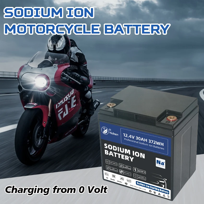 Sodium Ion Battery Pack Cranking CCA600 12V 30Ah Na-ion Motor Bike Starter Batteries For Motorcycle Car Starting Boat Marine