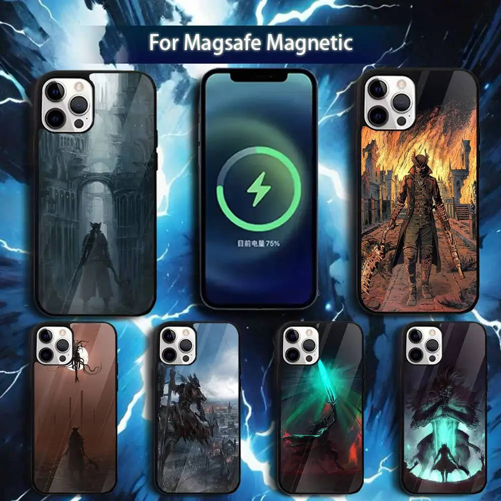 

b-Bloodborne D-Dark Souls Phone Case For iPhone 17,16,15,14,13,12,11,Pro,Max,Plus,Mini,Magsafe,Magnetic Wireless Charging Case