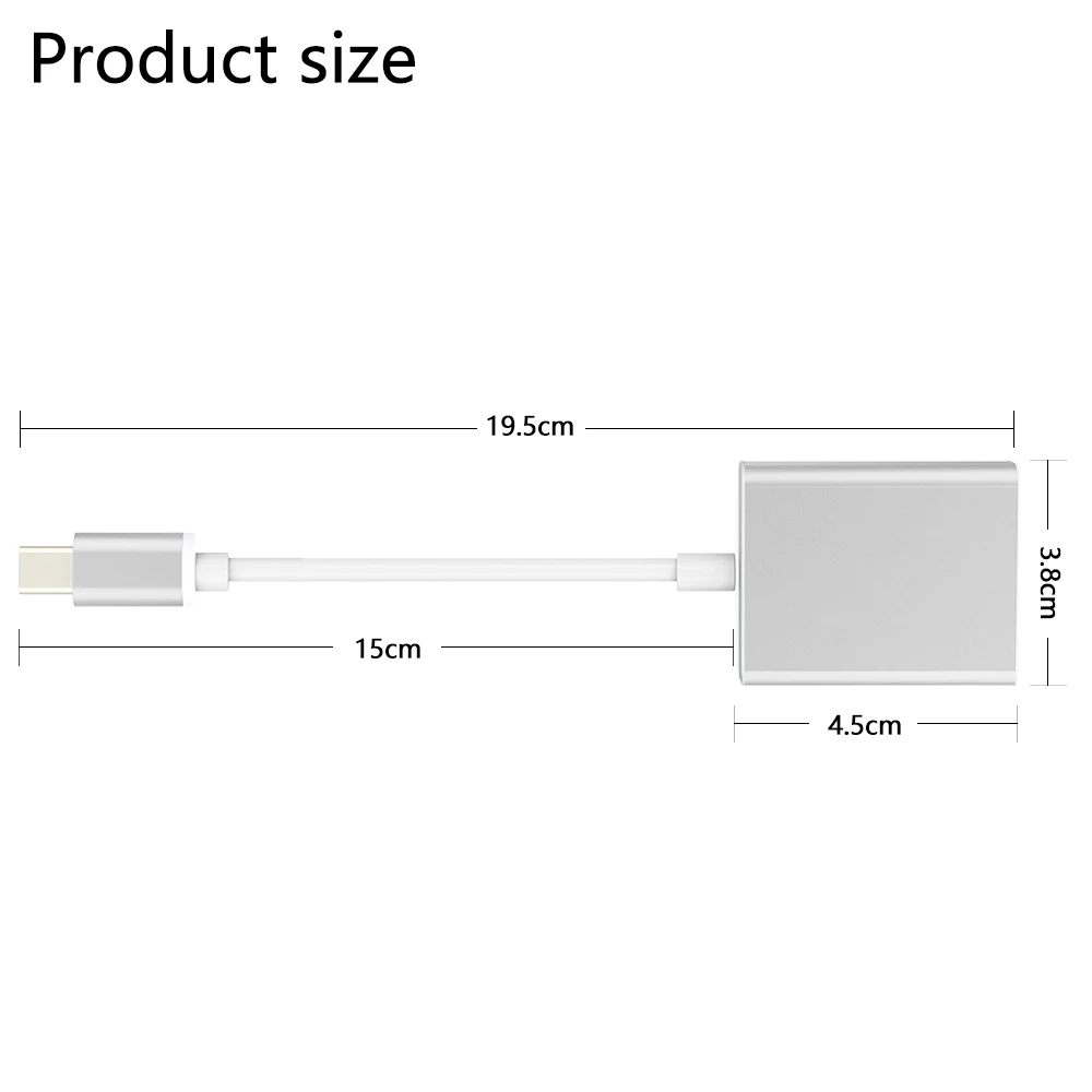 USB C typ C na HDMI kompatybilny Adapter VGA splitter złącze kabla dla MacBook Pro Air iPad Samsung HUAWEI Lenovo PC laptop