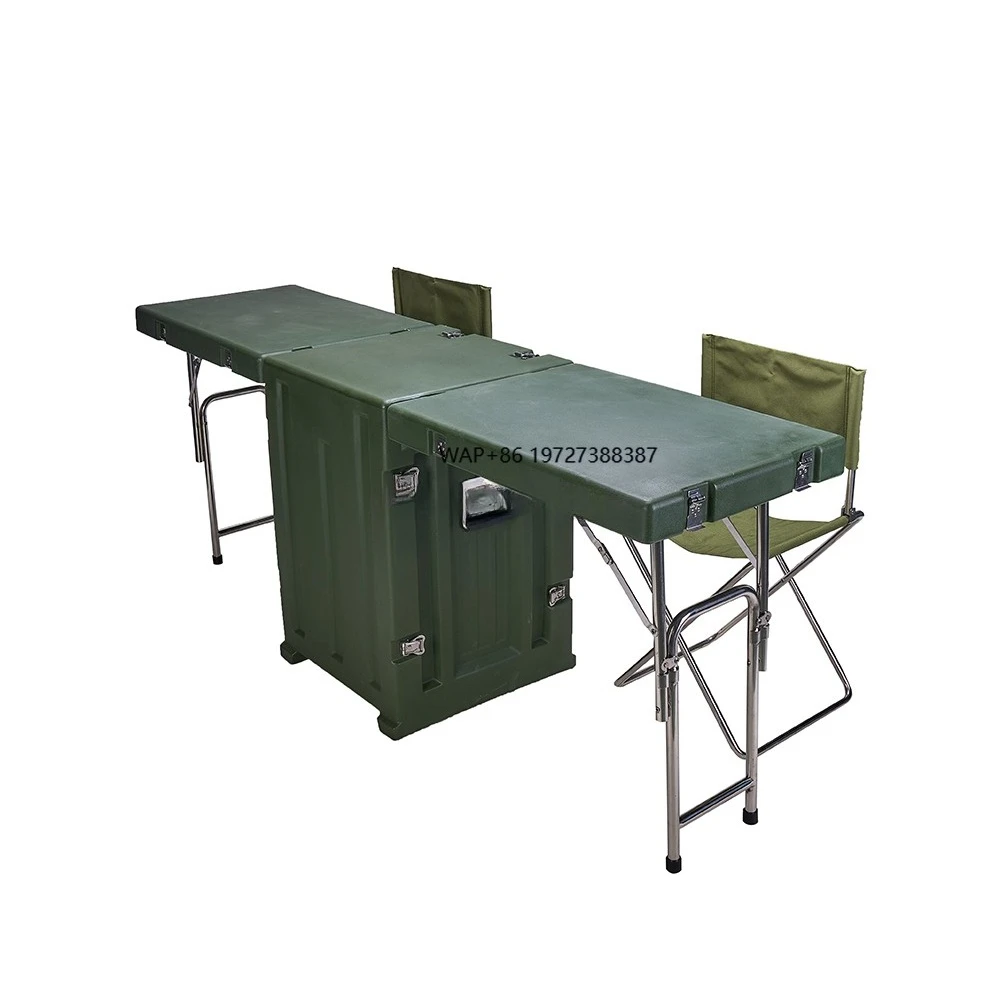 

Field Desk Table Plastic Mobile Office Lldpe Rotomold Multifunction Fold Field Tactical Desk Table Plastic Case