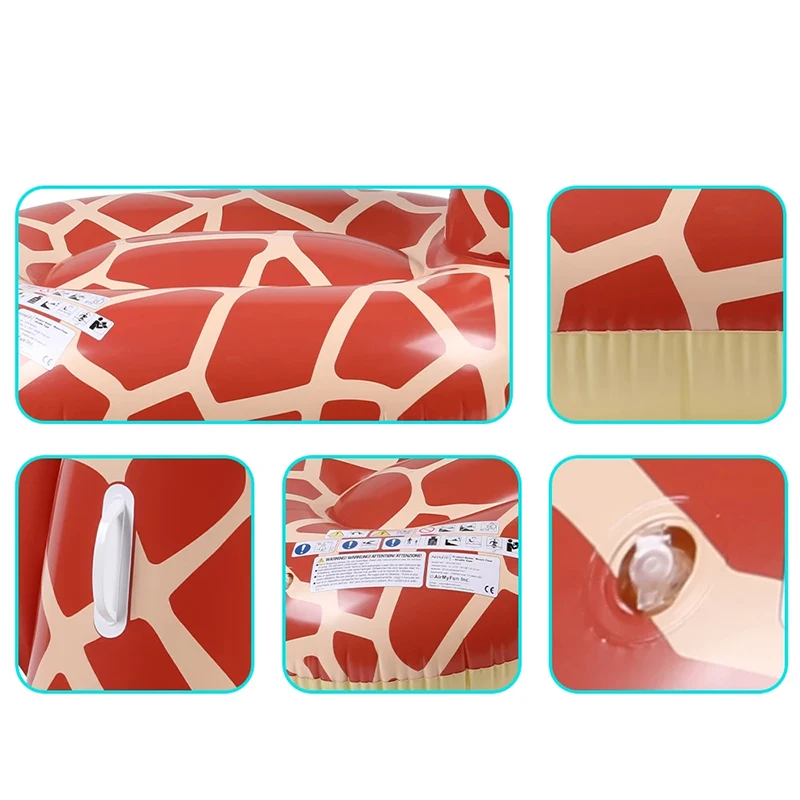 Einfach-Aufblasen Giraffe PVC Pool Schwimmt Sommer Wasser Große für Pool Strand See Fluss Perfekte für Kinder und Erwachsene