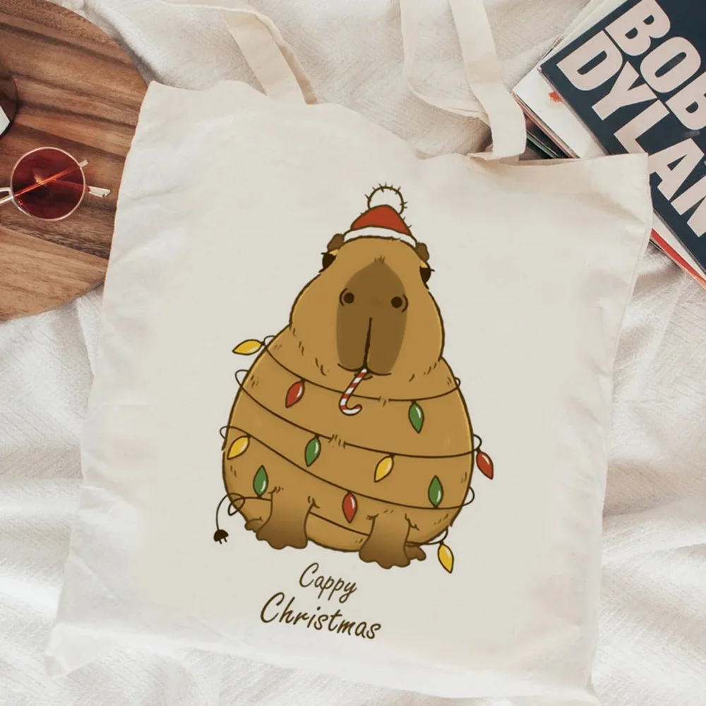 

Capybara shopping bag shopper cotton canvas shopping bag tote shoping bolsas reutilizables grab