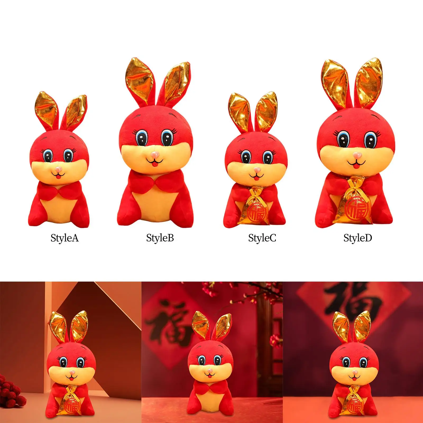Adorable Rabbit Plush Pillow Soft Stuffed Animal Doll for Kids Adults Cute Bunny Toy Home Decor Sleeping Ornament Gift view 6