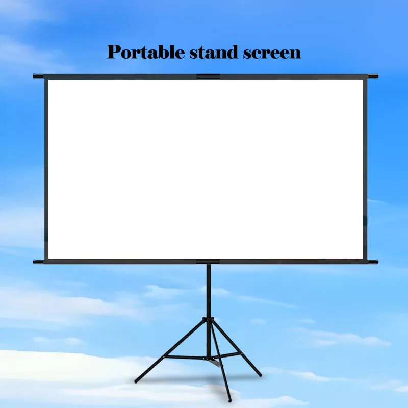 

Outdoor projection large screen. 120 inch single triangle bracket projection screen. Supports high-definition projection.