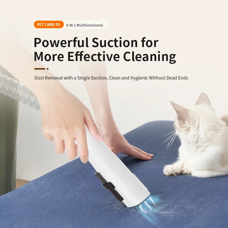 Pet Products Supplier Dog Shedding Cat hair remover cut clipper trimmer brush tool silent Pet hair grooming vacuum cleaner kit