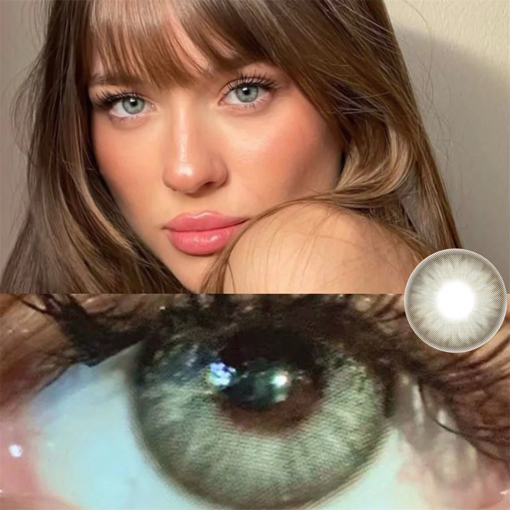 Lentes de contacto Morningcon Wild Jasmine Green Bitter Rose Brown Blue Opium, 1 par de lentes para miopía de 0 a 800 grados