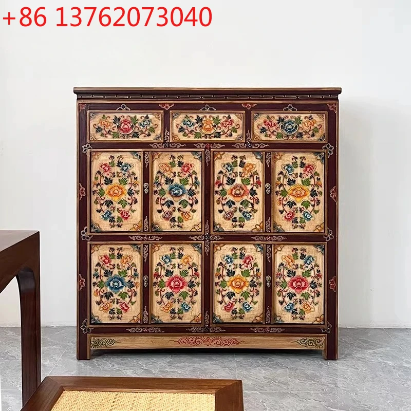 

Ручная роспись антикварный шкаф для хранения обуви в фойе ретро китайский классический шкаф-перегородка