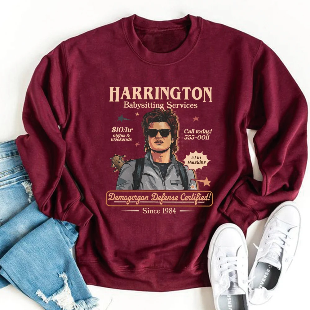 Babá harrington moletom mãe do ano camisa retro st5 pulôver engraçado filme camisola unisex mangas compridas camisolas