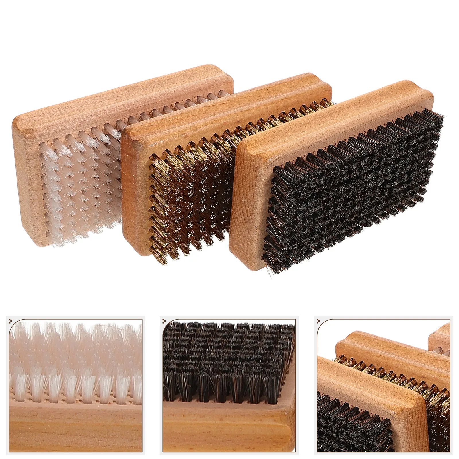 

3Pcs Snowboard Brush Kit for Ski and Snowboard Maintenance Heavy Duty Cleaning Polishing Tool with Mixed Bristles Wax Prep