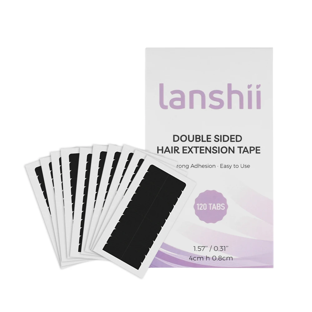 Lanshii 360pcs Double-Sided Replacement Tape for Hair Extensions – 4cm, Invisible, Waterproof, Strong Hold