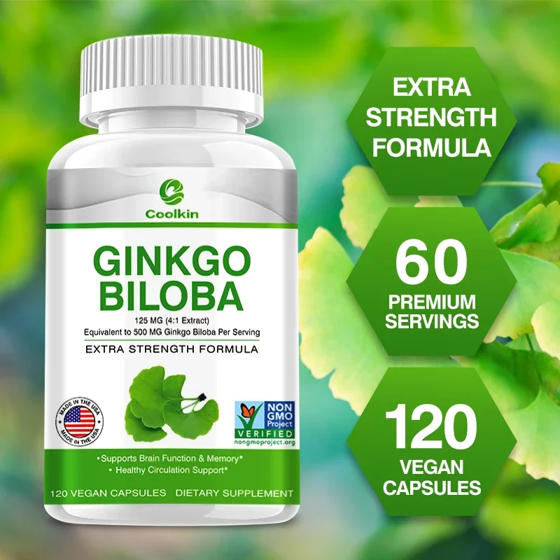 

Organic Ginkgo Leaf Extract - Improves Brain, Memory, Improves Circulation, Energy Boost, Non-GMO