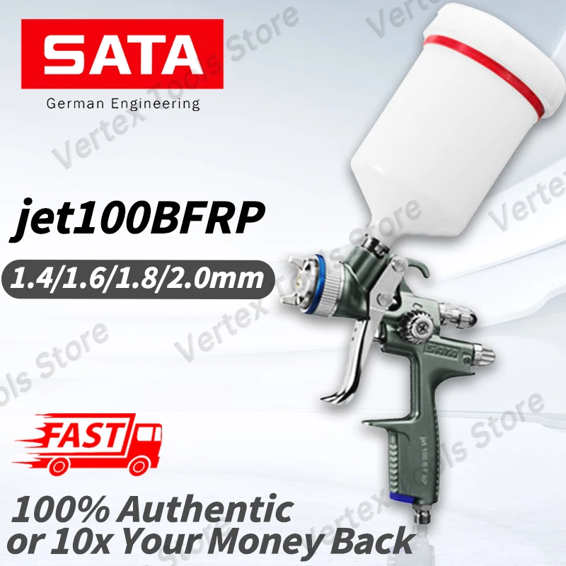 Pistola de pulverización de pintura SATA jet 100 BF RP, pistola de pulverización de imprimación para coches, pistola de pintura profesional con aerógrafo 1.4/1.6/1.7/1.8/1.9/2.0/2.1mm