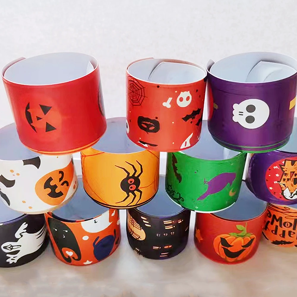 20/50Pcs Halloween Christmas Pattern Wristband Decoration Toys Kids Birthday Party Gifts Pinata Filler New Year\'s Party Favors