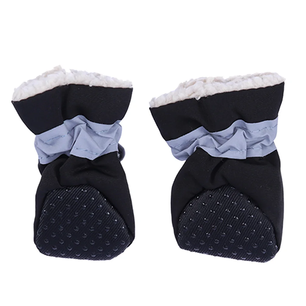 

Pair Warm Dogs Rain Boots Non Slip Sole Protection for Paws and Furniture Insulated Comfortable Fit on Hardwood Tile Surfaces