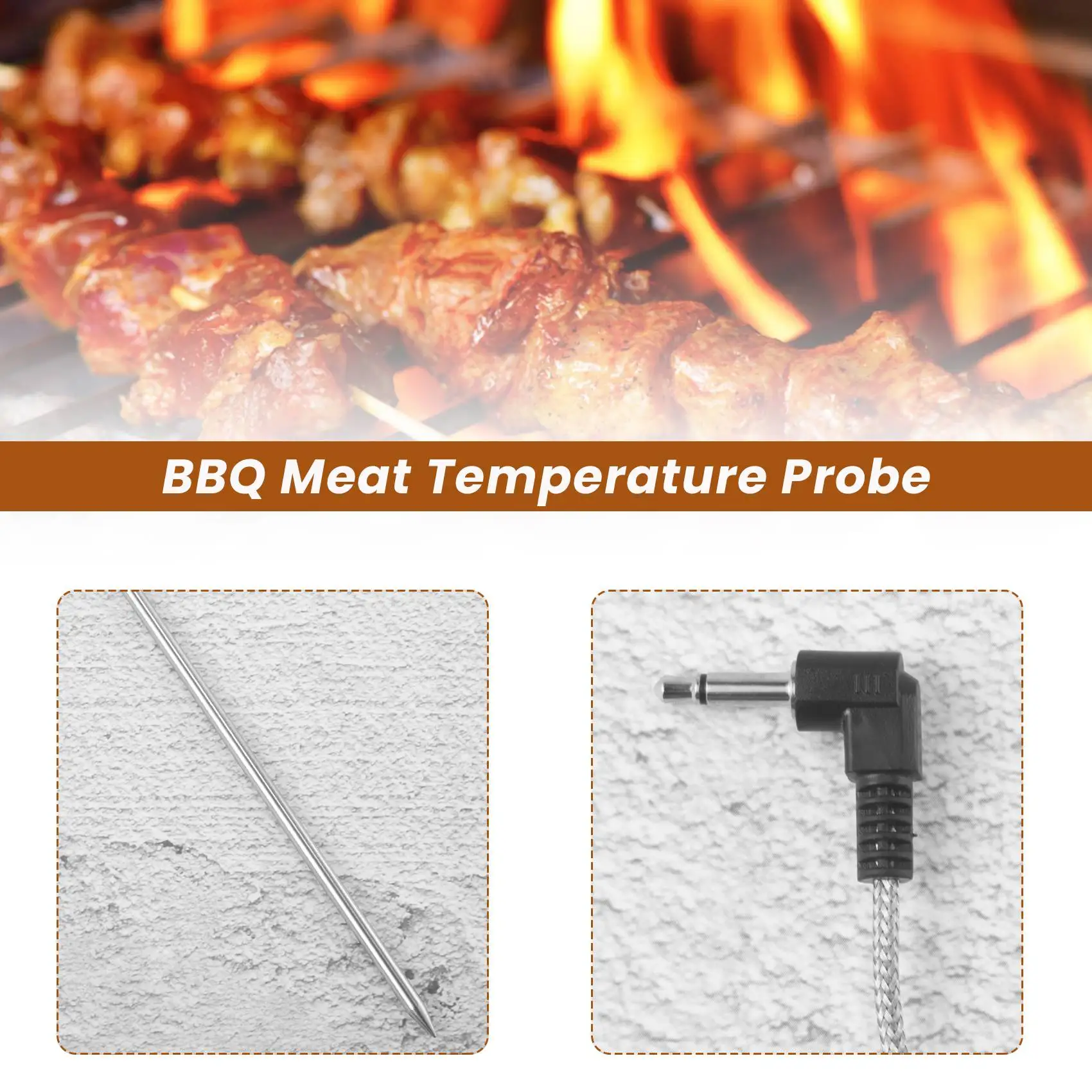 AA81-Replacement High-Temperature Meat Probe For Pellet Grills And Pellet Smokers Compatible With Pit Boss Grills, 2Pc Waterproo - view 3