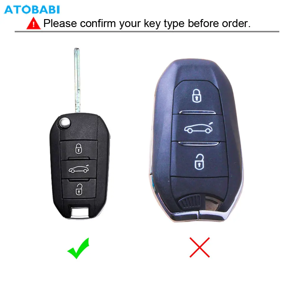 Leather Car Key Cover Remote Fobs Case Auto Accessories For Peugeot 208 2008 308 T9 508 Citroen C4 Cactus Opel Crossland X Corsa