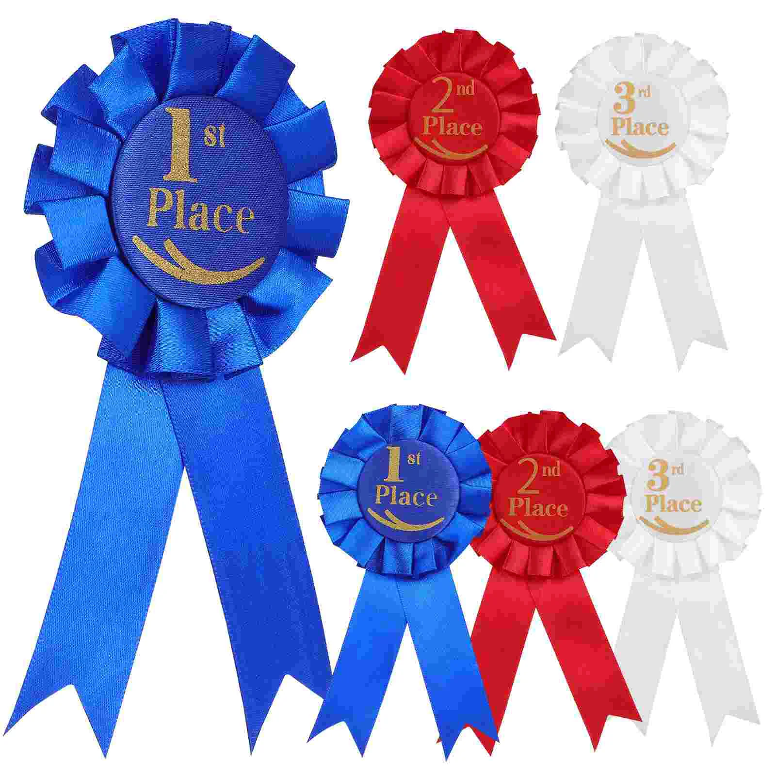 6 Pcs Garland Set Prize Ribbons First Place Corsage Badge for Sports Event Award Competition Halloween