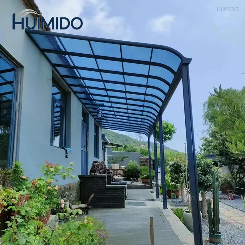 Custom Windows and Roof Canopy Freestanding Aluminum 270 180 Degree Outdoor Awning